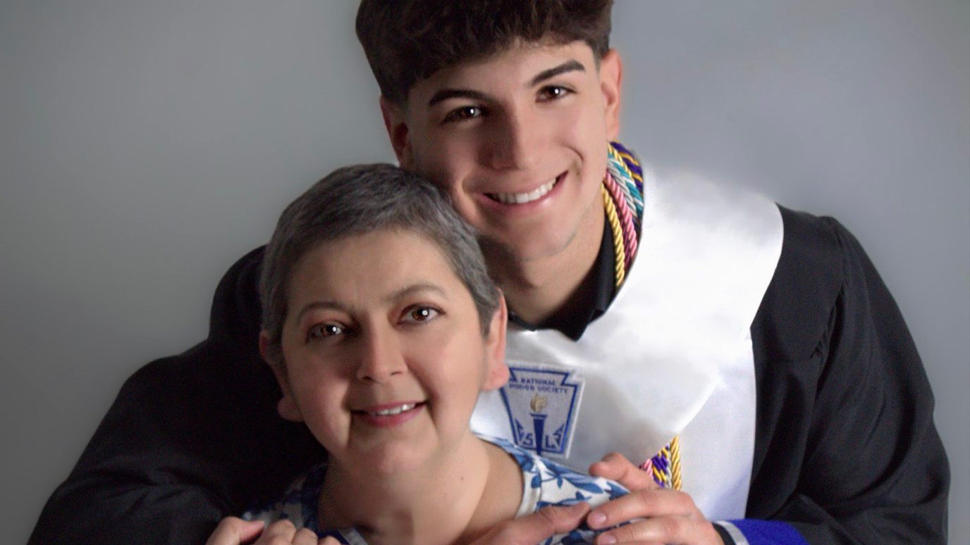 Ivan Espinoza and his mother, Marcela de Leon Espinoza