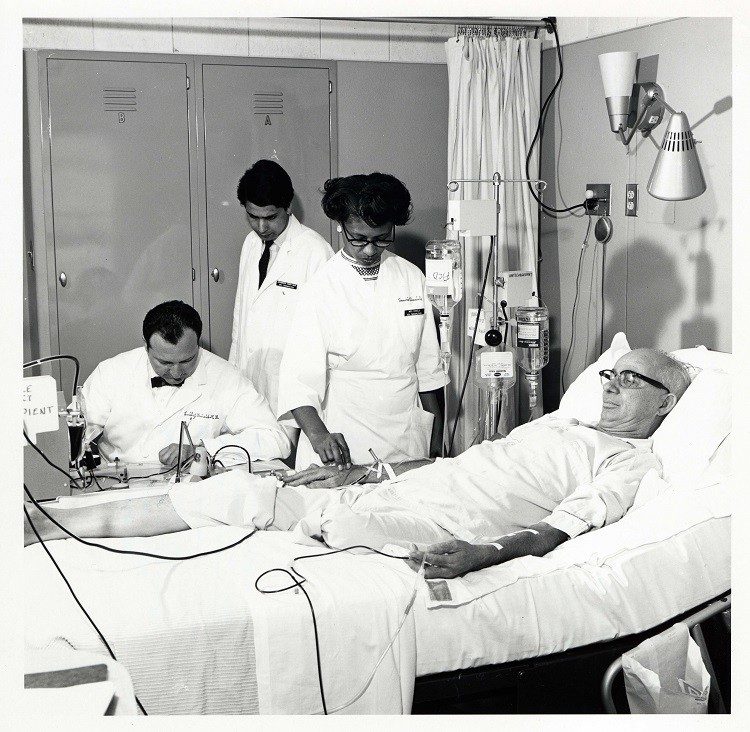 Dr. Freireich with patient