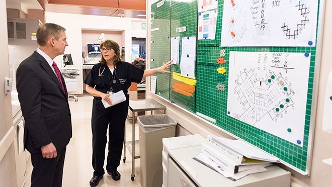 Peter Pisters tours our Intensive Care Unit. 