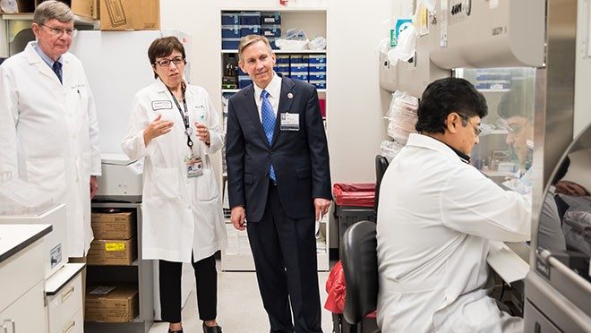 Peter Pisters tours our core facilities on our south campus.