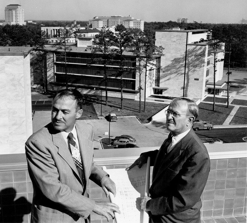R. Lee Clark, M.D., and Fred Elliott, M.D., at MD Anderson, 1960