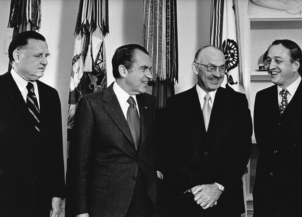 R. Lee Clark, M.D., with Richard Nixon and others, 1971