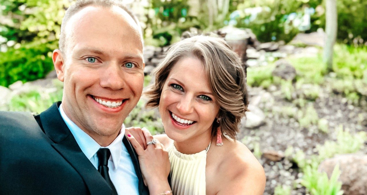 Sarcoma survivor Nicole Body with her husband, Wes Body