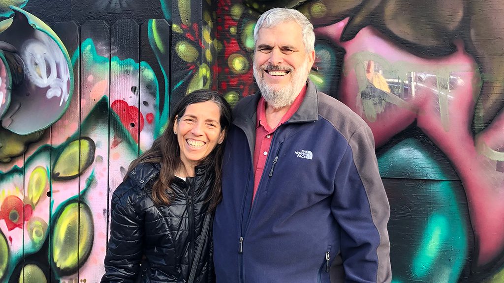 Leukemia survivor Britt Mayo and his wife, Diana