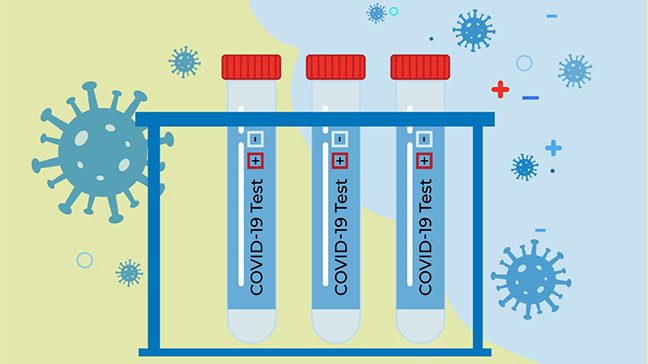 Rendering of COVID-19 test tubes