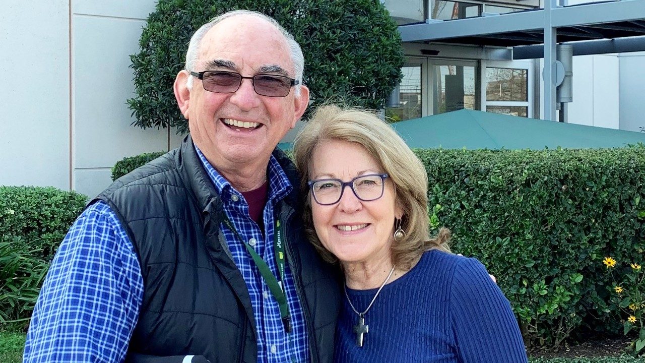 Prostate cancer survivor Mike Zenner with his wife, Marie
