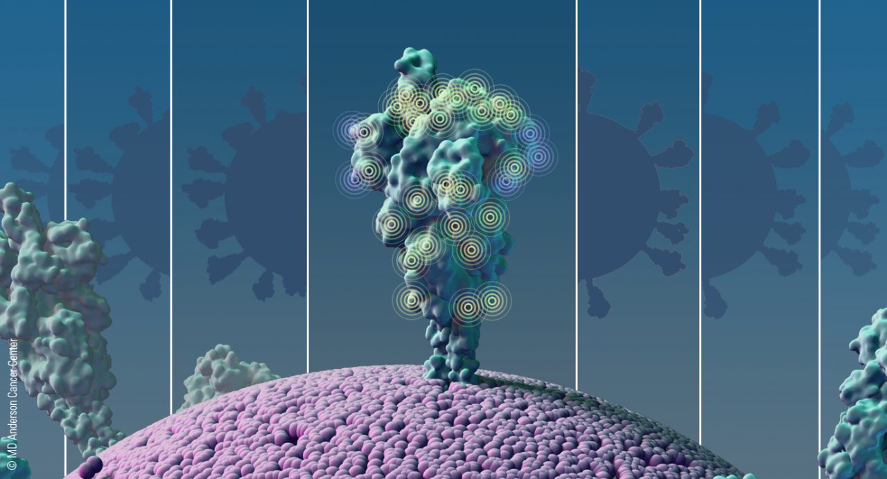Concept illustration of evolving coronavirus mutation