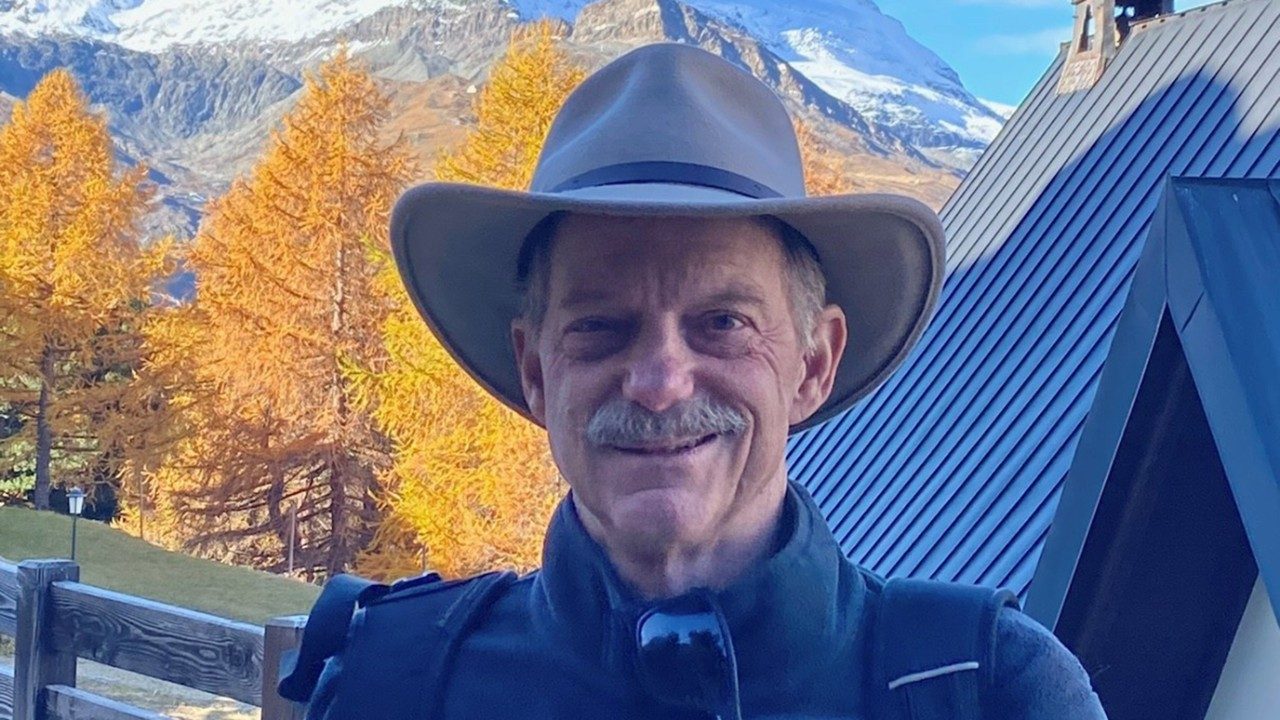 Mucosal melanoma survivor Rick Price on a trip to Switzerland in Oct. 2024 