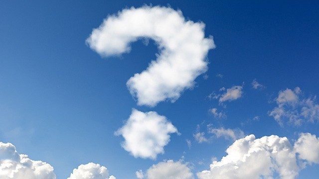 Question mark made out of smoke