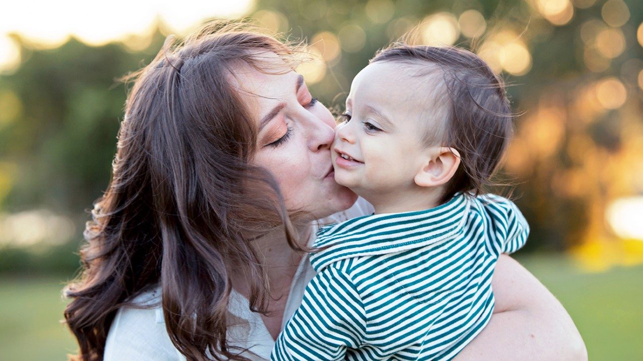 Stage 4 sarcoma survivor Chelsea Romero, with her son, Tai