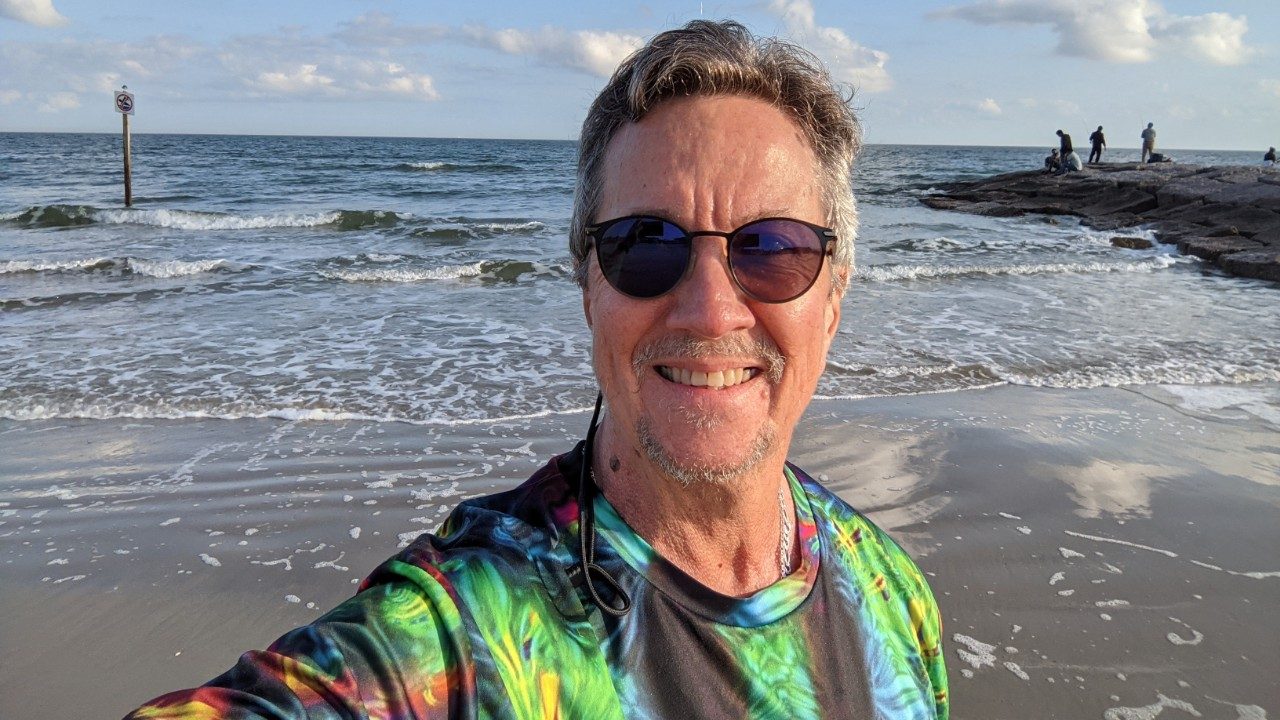 A man at the beach