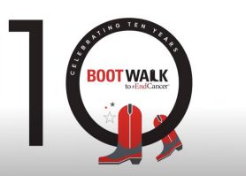 Boot Walk participants united at a bright community fundraising event supporting the mission to end cancer.