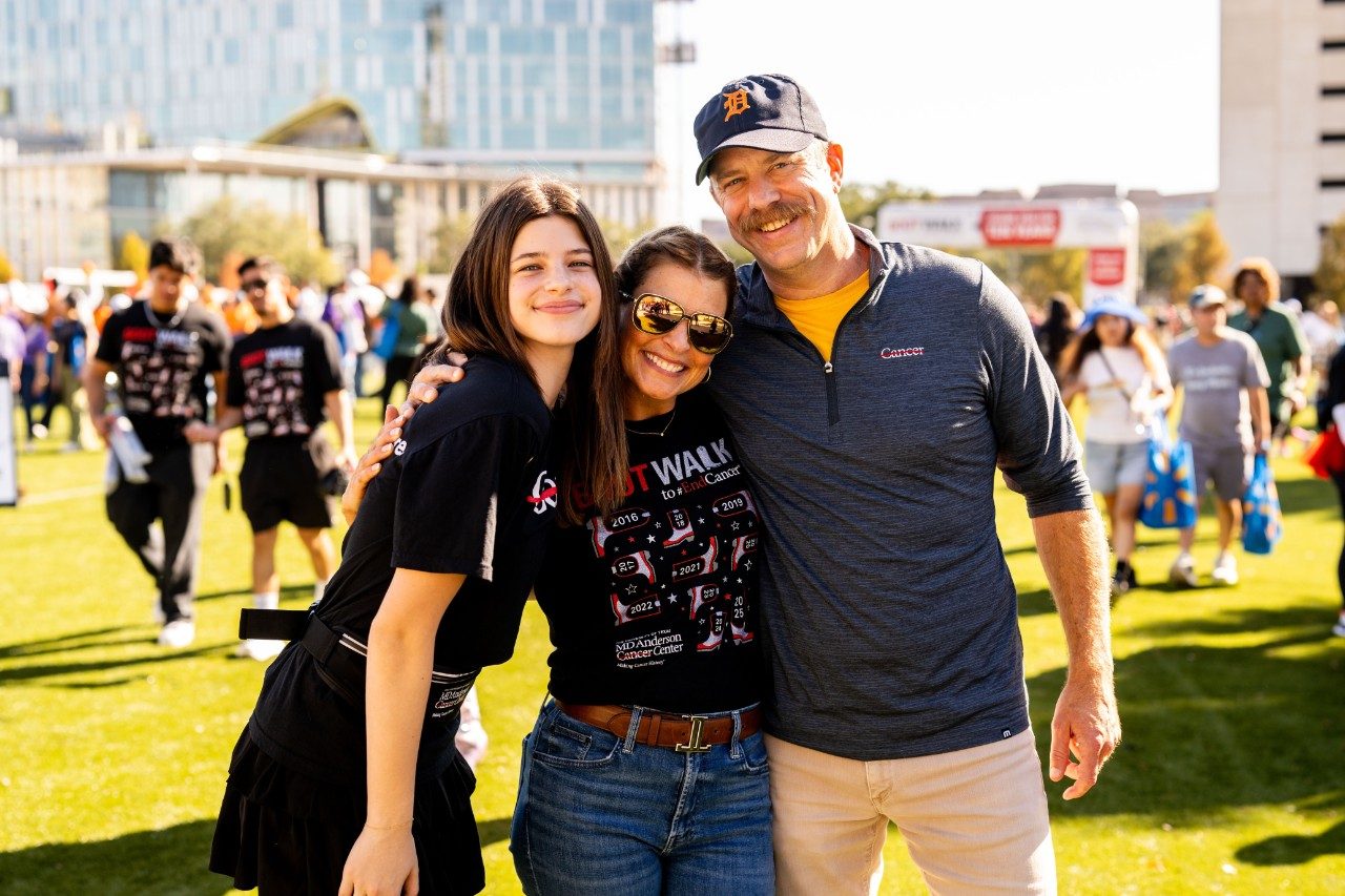 Three people at boot walk