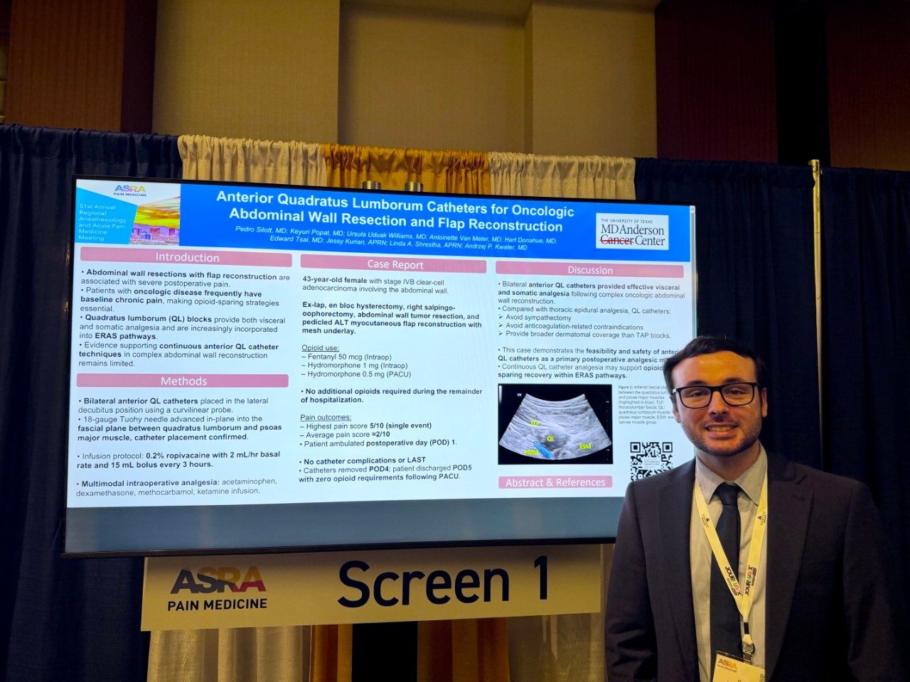 Dr. Silott presenting his poster.