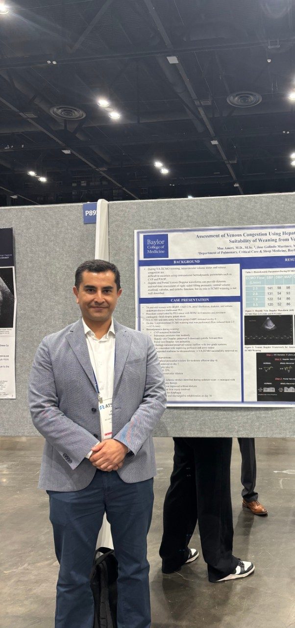 Dr. Galindo presenting his poster.