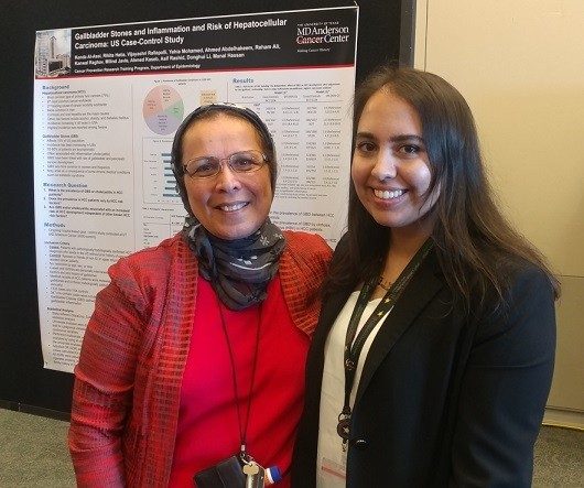 CPRTP Summer alum (2018), Kenda Al-Assi and her mentor, Dr. Manal Hassan, Epidemiology
