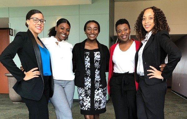 CPRTP Summer alums (2018), left to right: Anita Akinyemi, Ashlynn McCall, Princess Ekpo, Connie Okon, and Brianna Brown.