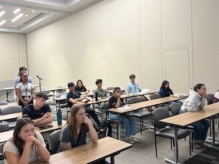 Students at panel 