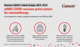 Visual graphic showing key trial data that is repeated in the article
