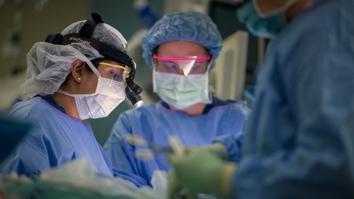 Breast Cancer Surgeons in an operating room