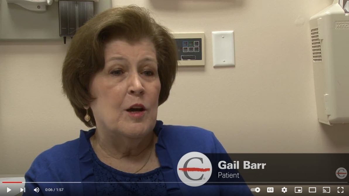 Image of a breast cancer clinical trial patient