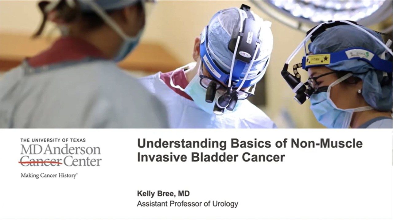 opening slide for video on non-muscle invasive bladder cancer