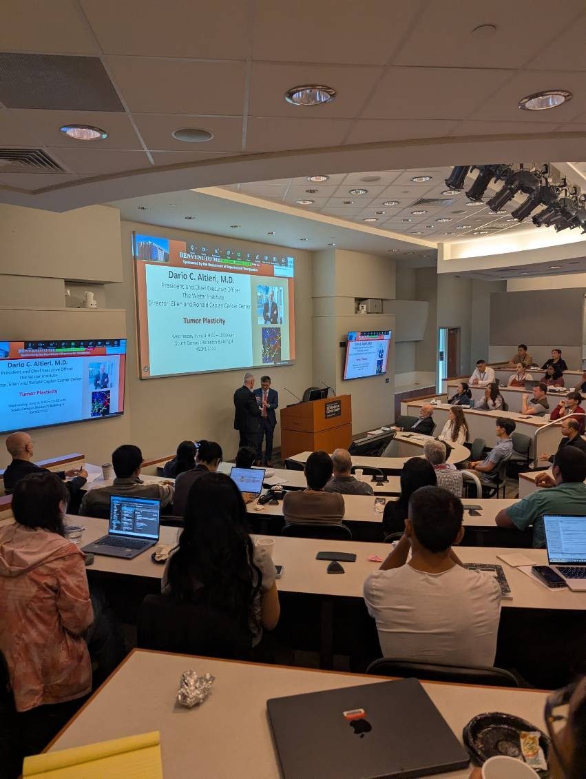 Dario receiving award