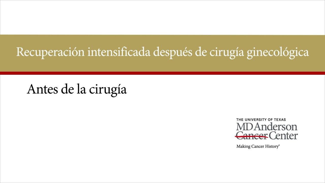 Title slide to Enhanced Recovery Before Surgery_Spanish