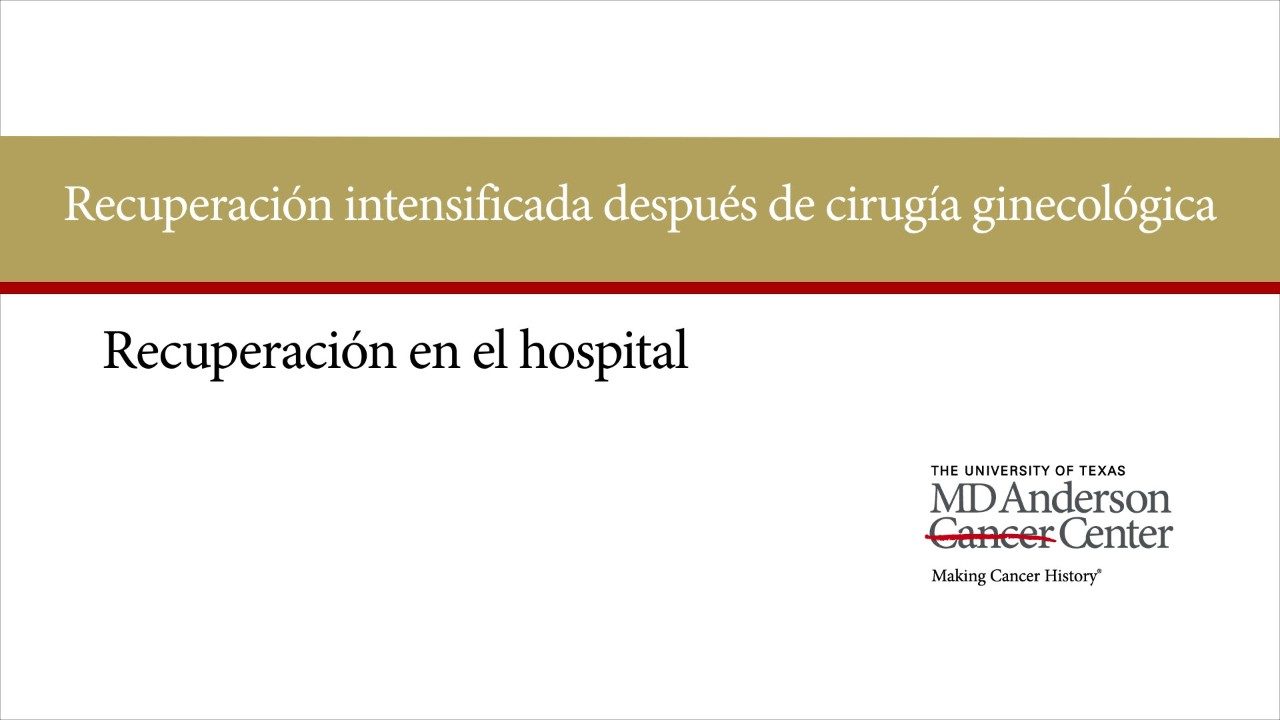 Title slide to Enhanced Recovery in Hospital_Spanish