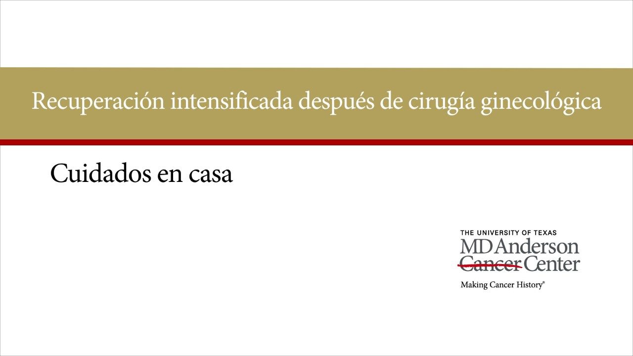Title slide to Enhanced Recovery at home_Spanish