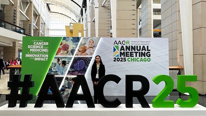 Photo of Pan Lab members attending the 2025 AACR Annual Meeting