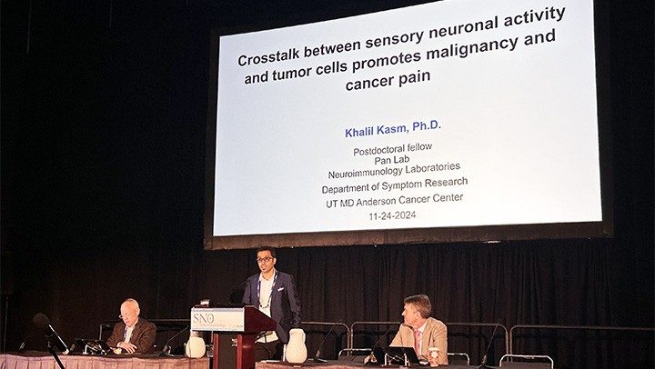 Nov 2024: Pan Lab member Dr. Khalil Kasm presented his research at the 2024 Society for Neuro-Oncology Annual Meeting in Houston