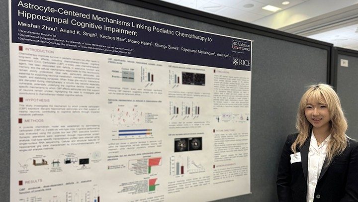 Ella Zhou and her poster