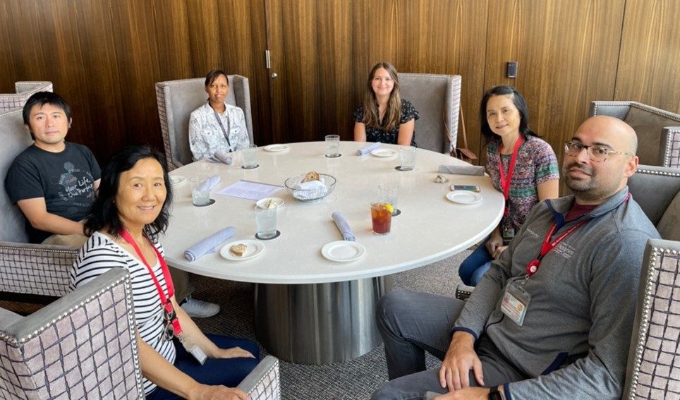 L to R: Peixin Jiang, Minying Zhang, Rahel Bezabih, Isabel Perez-Sandi, Hui Nie and Alexandre Reuben
