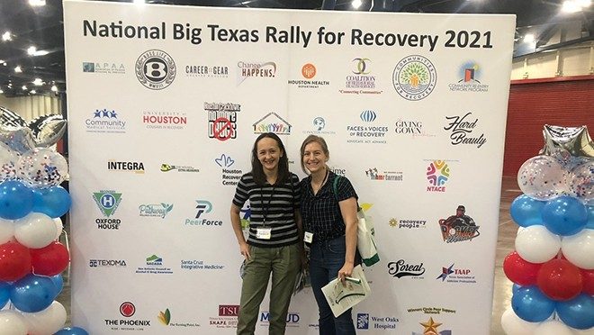 Two people at the National Big Texas Rally for Recovery 2021