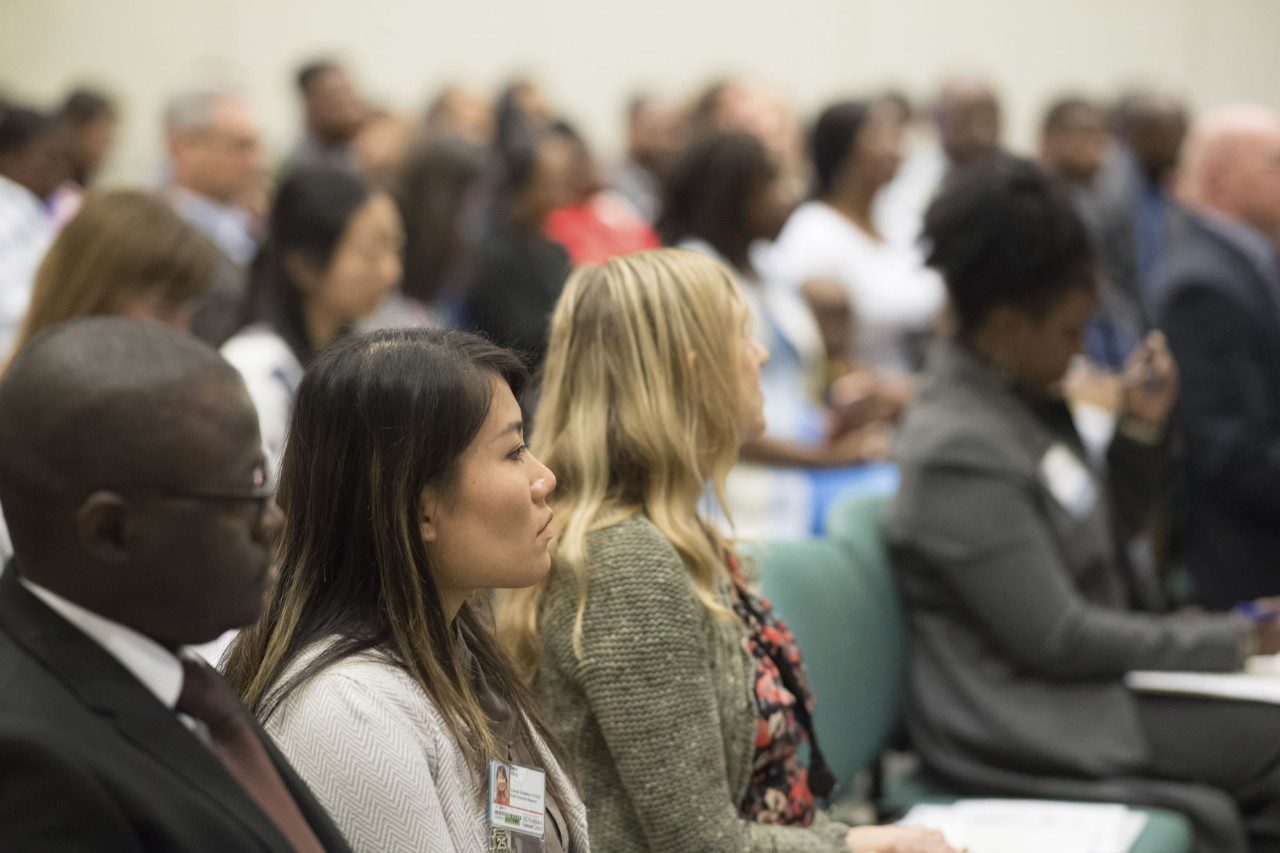 Awardees (left to right): Dr. Joel Fokom Domgue, Carol Wang, and Dr. Jan Blalock