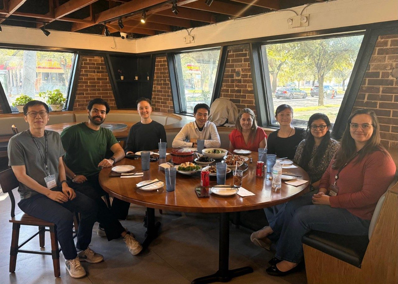 Group of people around a table in a restaurant