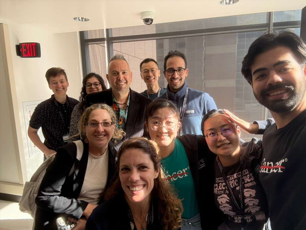 Group of people in a hallway