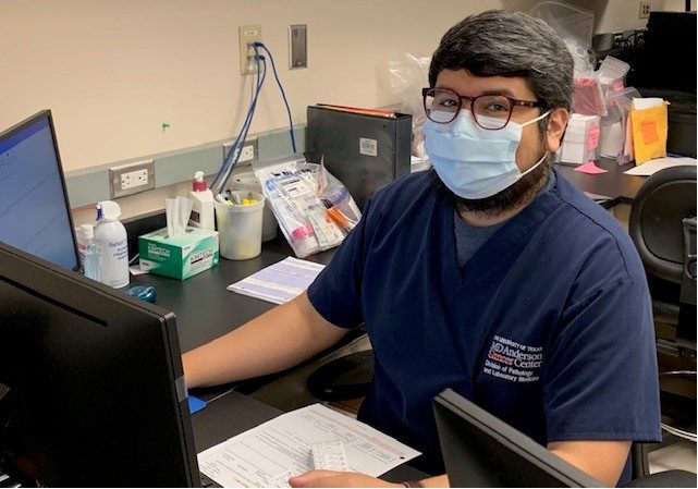 ITB member works at computer