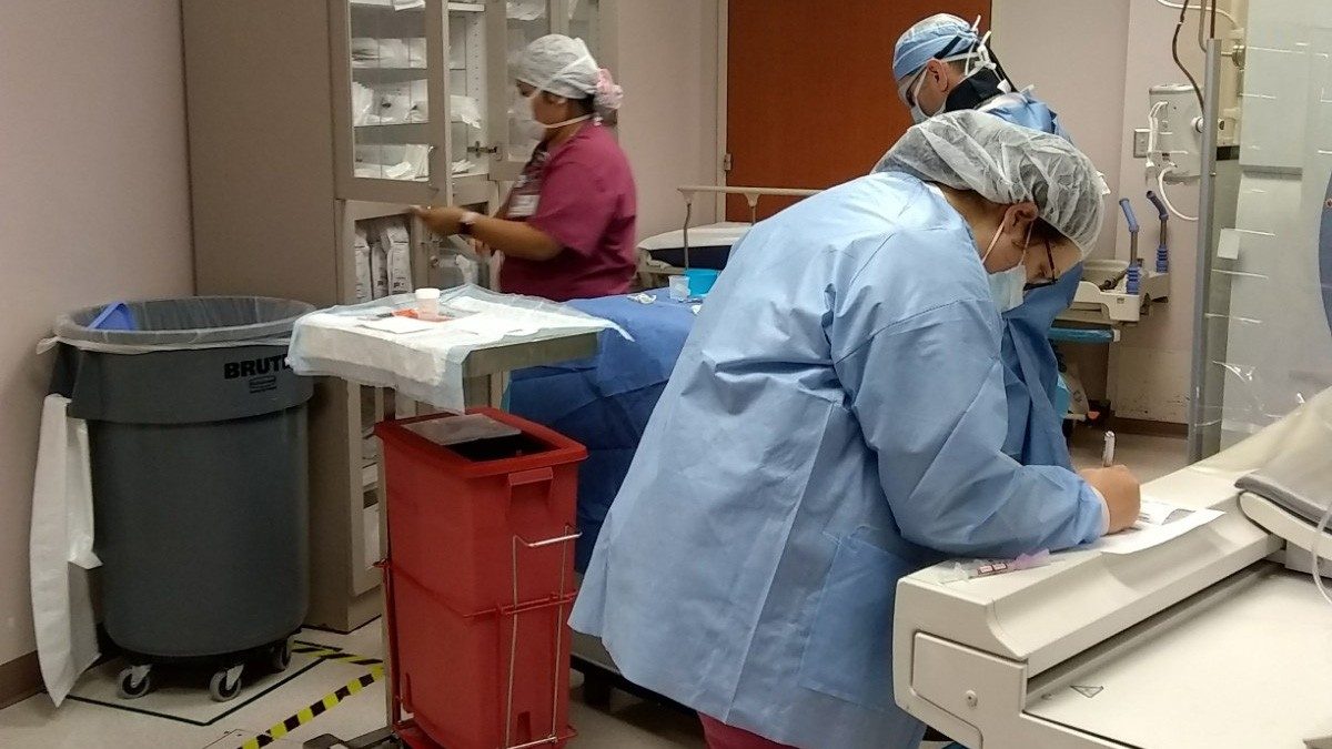 MD Anderson's institutional tissue bank team at work in the lab