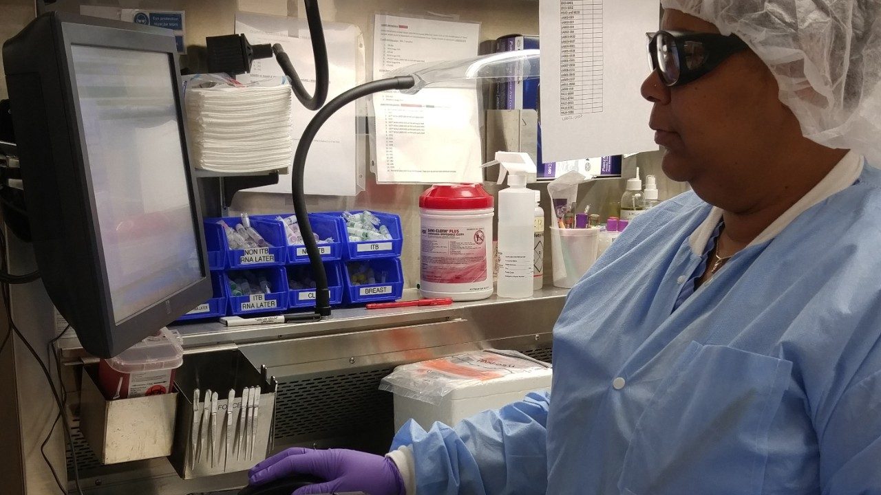 ITB member works at a computer